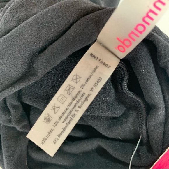 Commando Ballet Body Turtleneck Bodysuit Black Short Sleeves Snap Thong - Picture 10 of 13